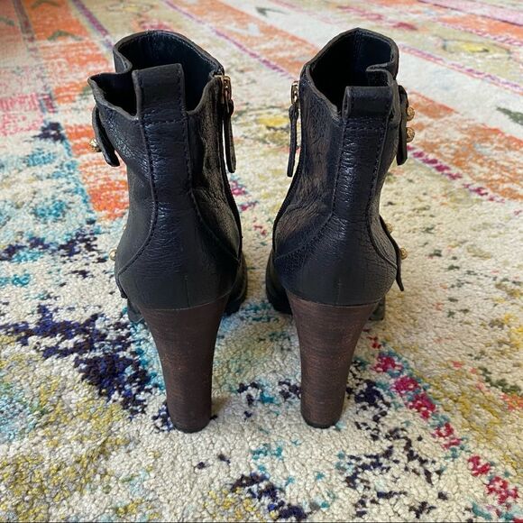 Tory Burch Landers Moto Leather Ankle Booties - Picture 7 of 10
